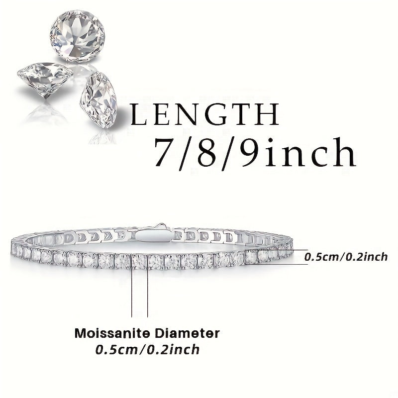 Елітний тенісний браслет з муасаніту